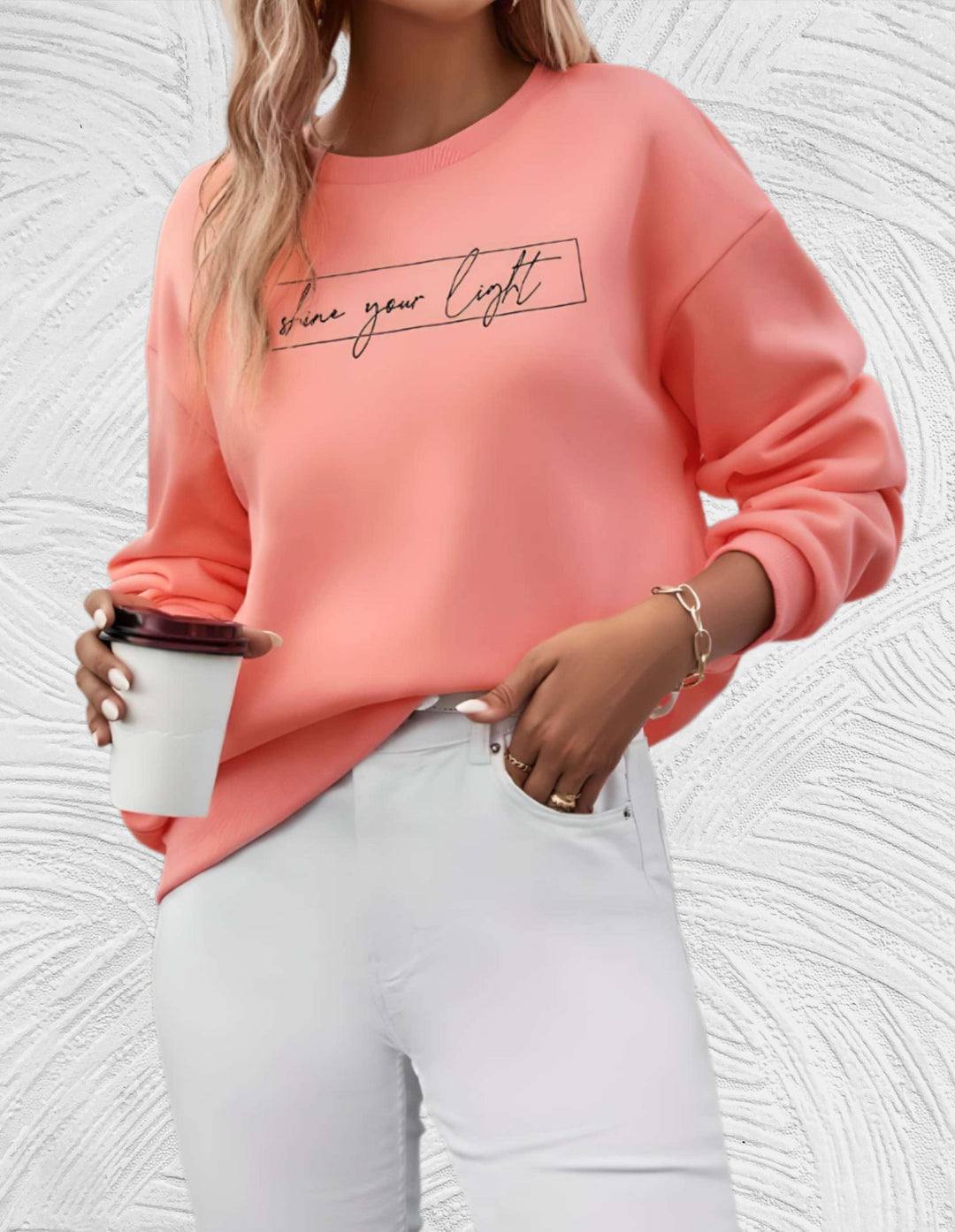 EB | Oversized Damenpullover mit Rundhalsausschnitt