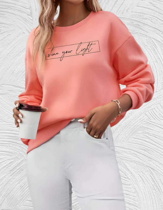 EB | Oversized Damenpullover mit Rundhalsausschnitt