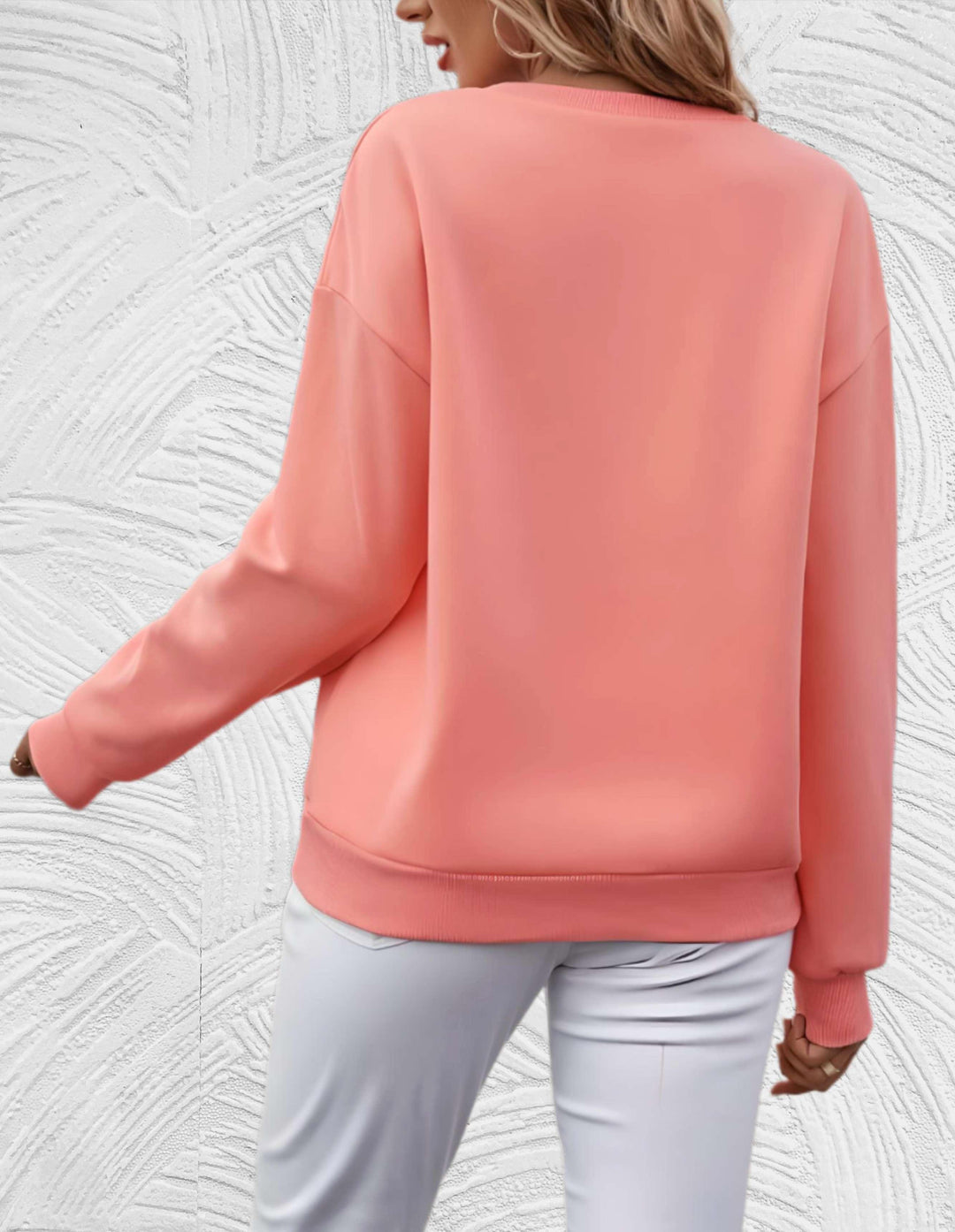 EB | Oversized Damenpullover mit Rundhalsausschnitt