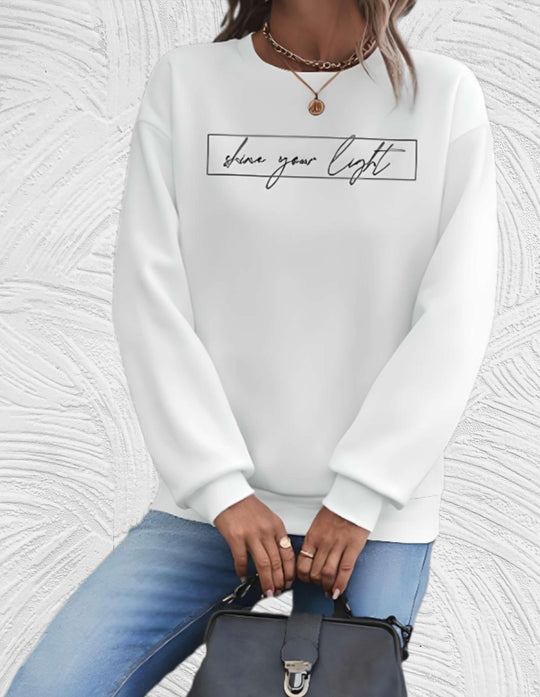EB | Oversized Damenpullover mit Rundhalsausschnitt