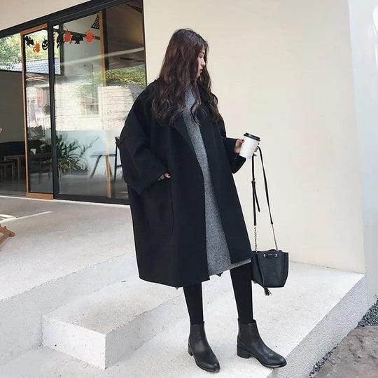 EB | Übergrößen Wollmischung Trenchcoat