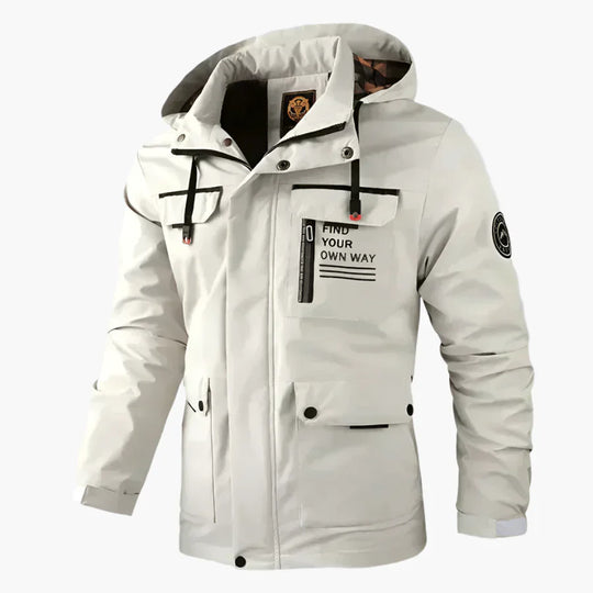 EB | Outdoor Winterjacke Wasserdicht - Sportlicher Parka mit Abnehmbarer Kapuze und Multifunktions-Taschen für Alltag & Abenteuer