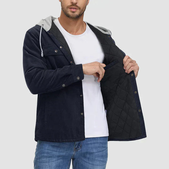 EB | Gepolsterte Herrenjacke mit Kapuze
