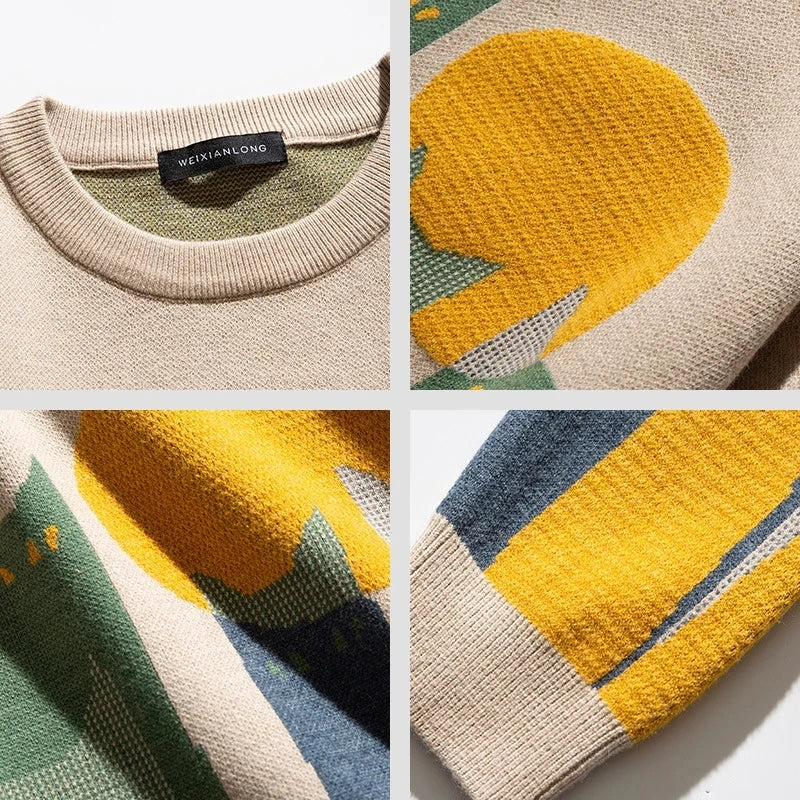 EB | Gemusterter Pullover für Einen Gemütlichen und Stilvollen Look