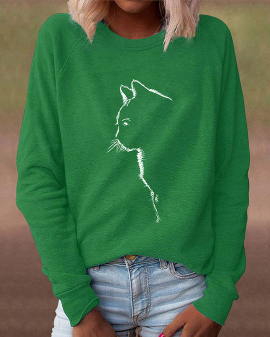 EB | Paws Sweatshirt mit Katzenmotiv