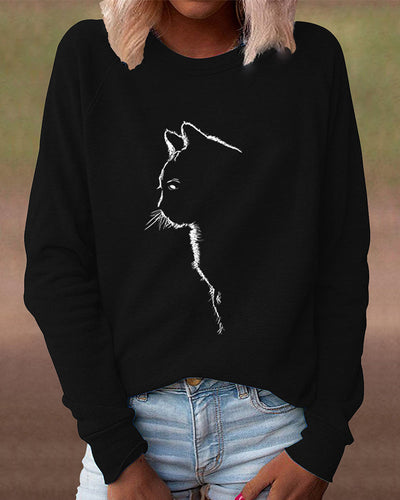 EB | Paws Sweatshirt mit Katzenmotiv