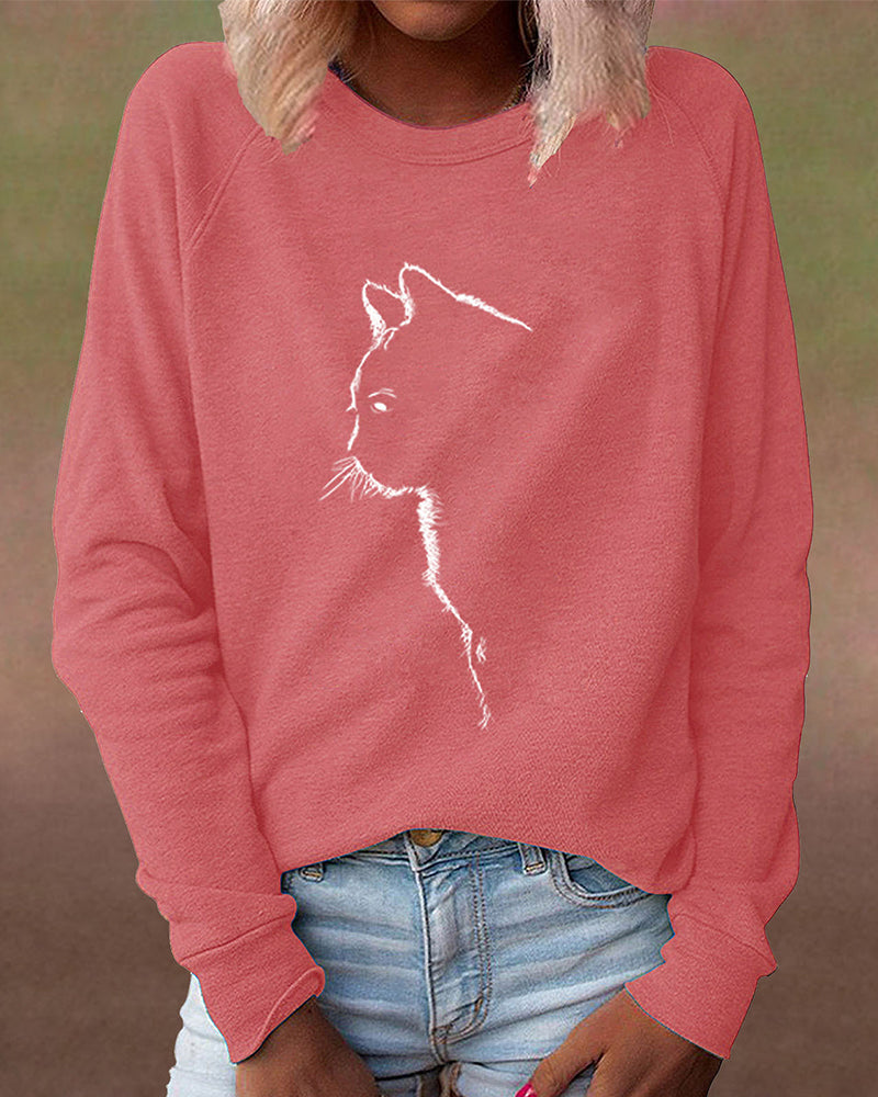 EB | Paws Sweatshirt mit Katzenmotiv