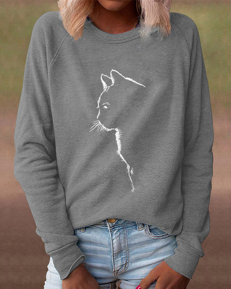 EB | Paws Sweatshirt mit Katzenmotiv