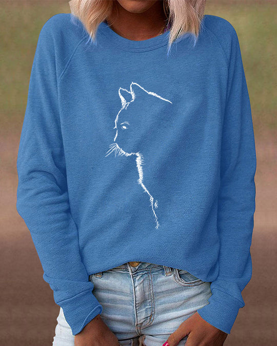 EB | Paws Sweatshirt mit Katzenmotiv