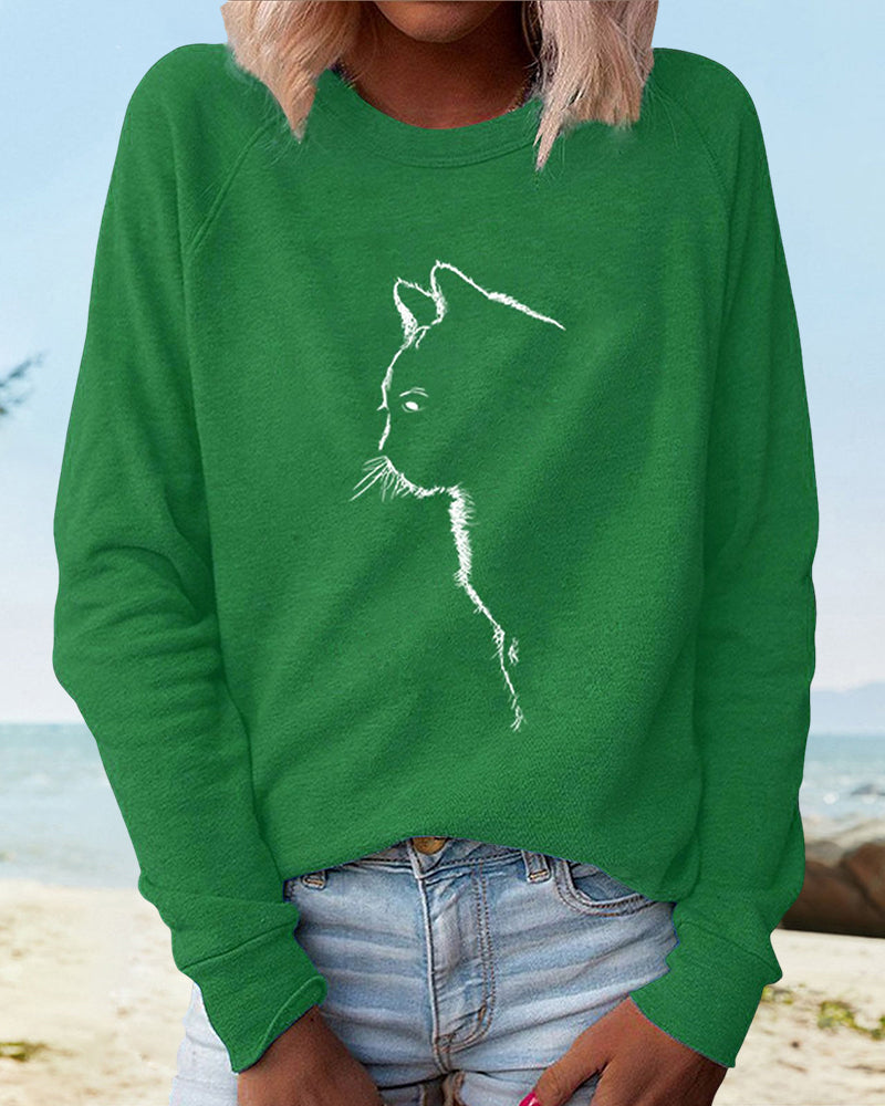 EB | Paws Sweatshirt mit Katzenmotiv