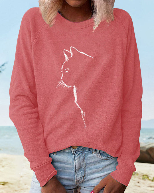 EB | Paws Sweatshirt mit Katzenmotiv