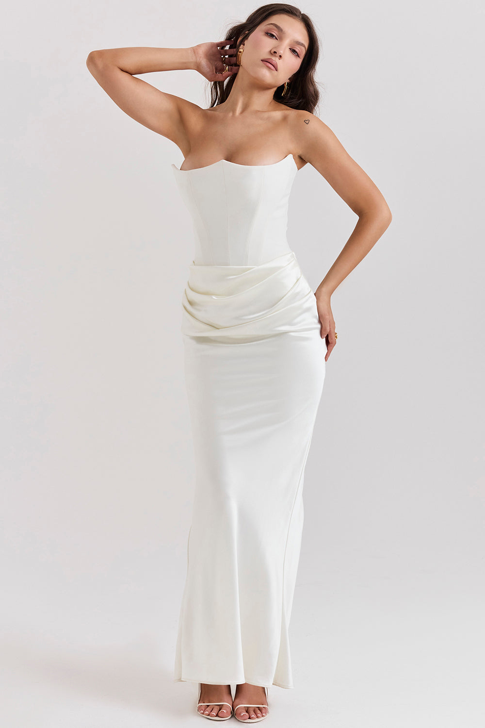 EB | Trägerloses Korsett Maxi Kleid