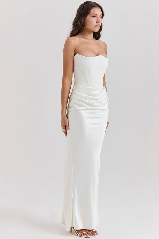 EB | Trägerloses Korsett Maxi Kleid