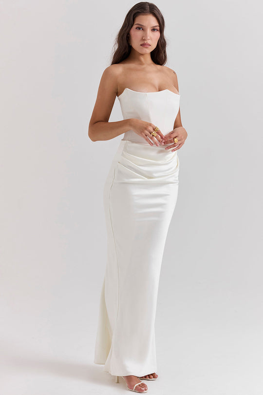 EB | Trägerloses Korsett Maxi Kleid