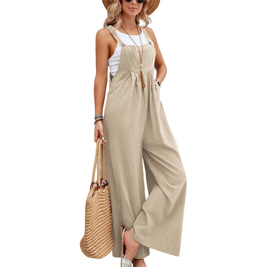 EB | Ärmellose Latzhose Lässig Jumpsuit