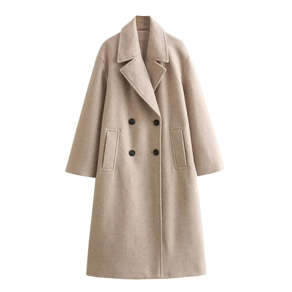 EB | Lange Jacke für Damen Elegantes Design Warme Winterjacke