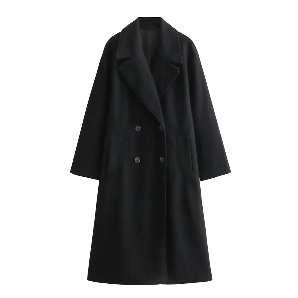 EB | Lange Jacke für Damen Elegantes Design Warme Winterjacke
