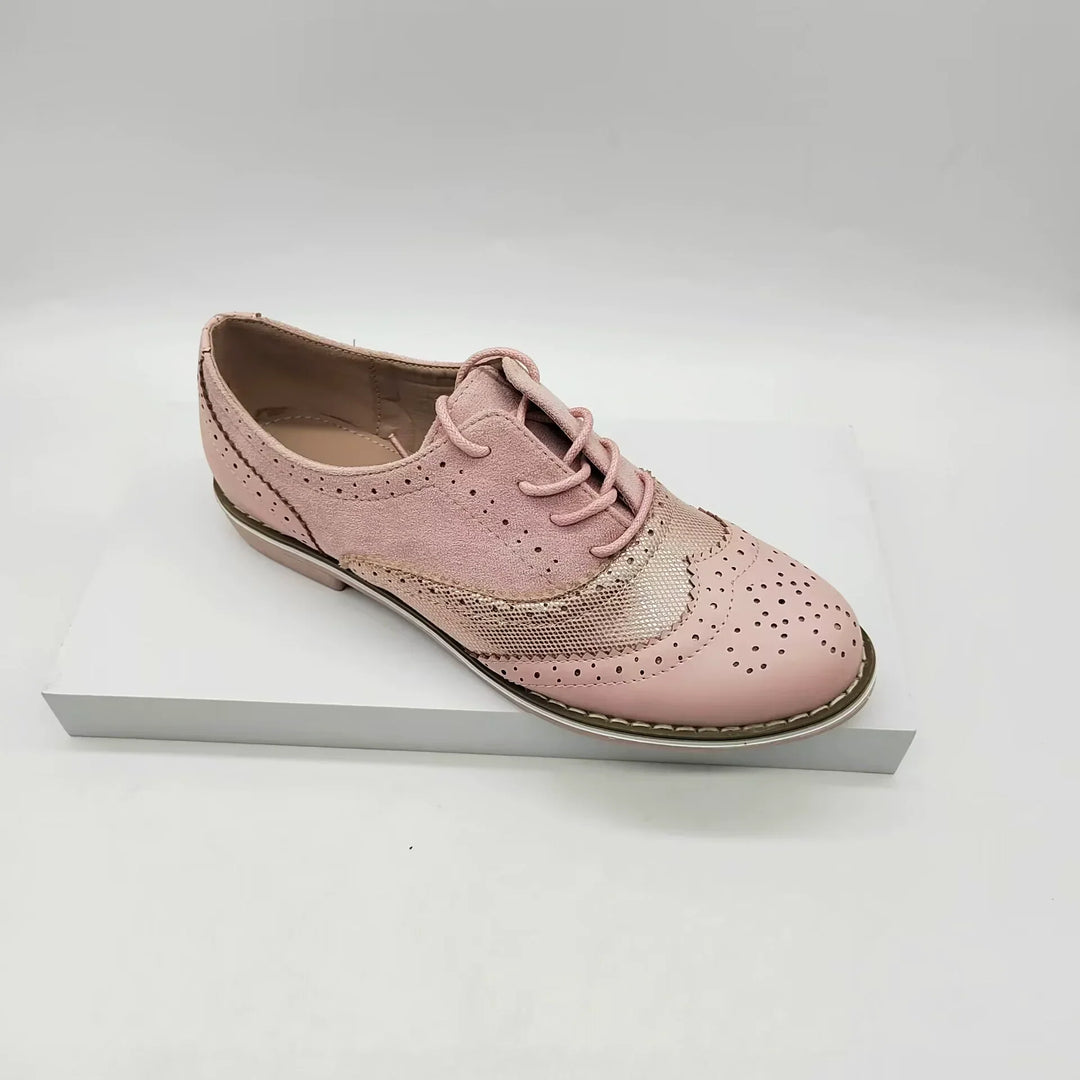 EB | Brogues Schuhe Echtes Leder Klassische Schnürung Elegantes Perforiertes Design