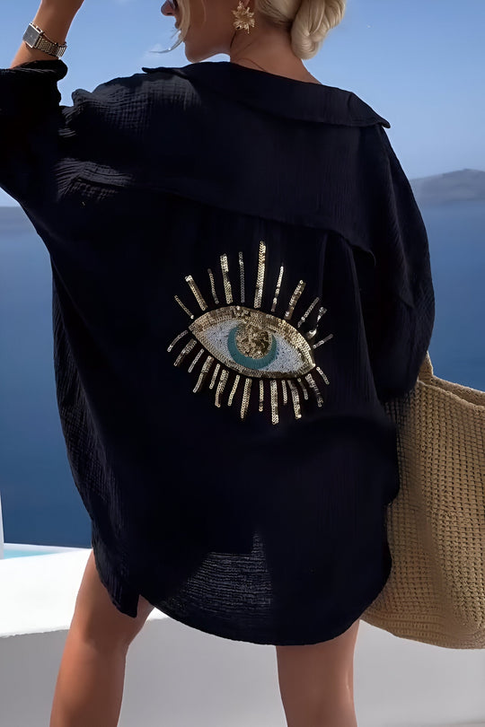 EB | Evil Eye Perlen-Polo Button Down