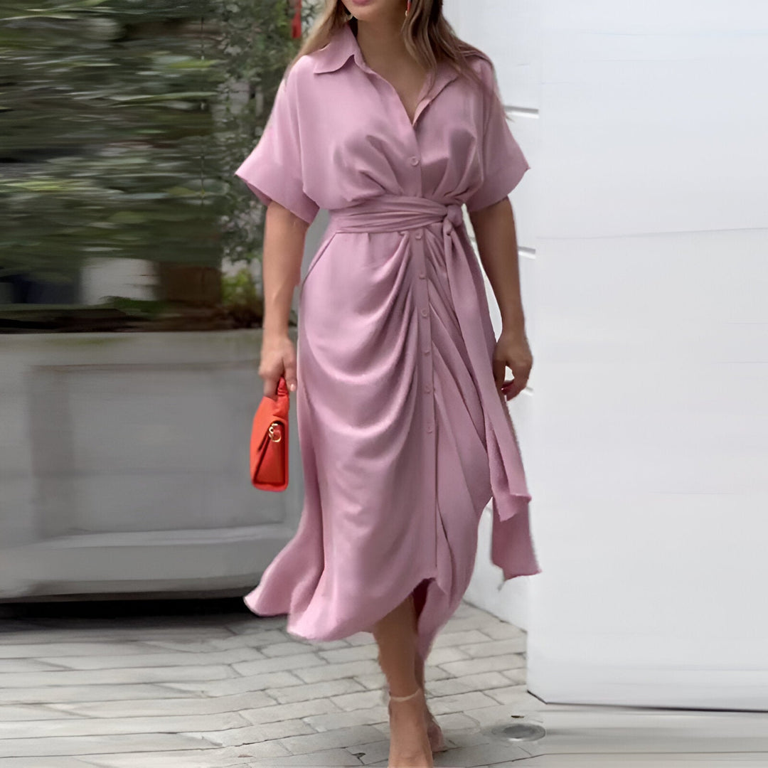 EB | Midikleid mit Bindegürtel