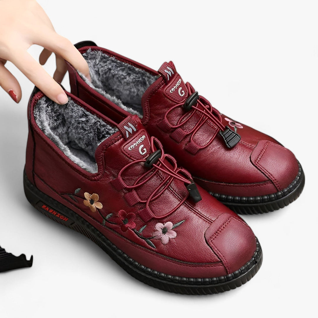 Sofia blumenbestickte rutschfeste Schuhe EB