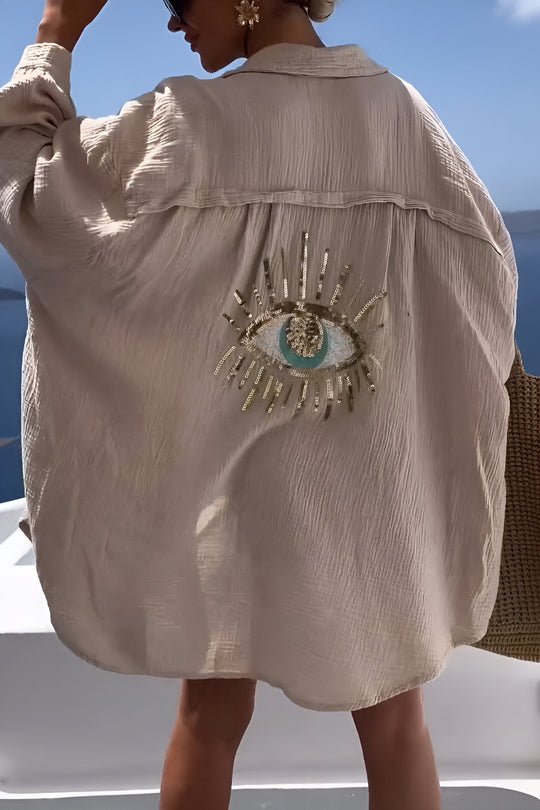 EB | Evil Eye Perlen-Polo Button Down