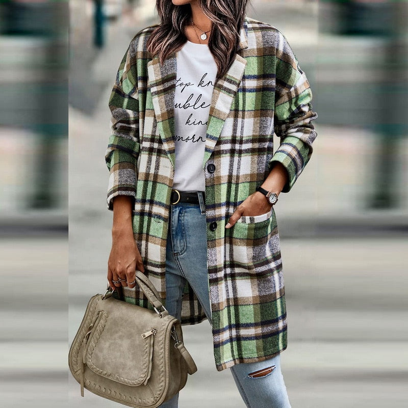 EB | Karierte Jacke für Frauen - Stylisch und Bequem