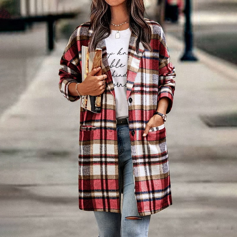 EB | Karierte Jacke für Frauen - Stylisch und Bequem