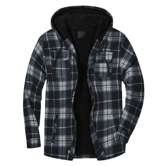 EB | Kariertes Herrenjacke mit Kapuze