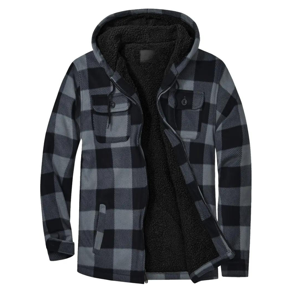 EB | Kariertes Herrenjacke mit Kapuze