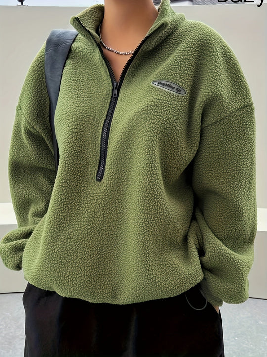 EB | Schlichtes Quarter-Zip Pullover Sweatshirt