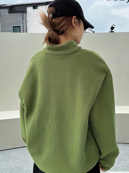 EB | Schlichtes Quarter-Zip Pullover Sweatshirt