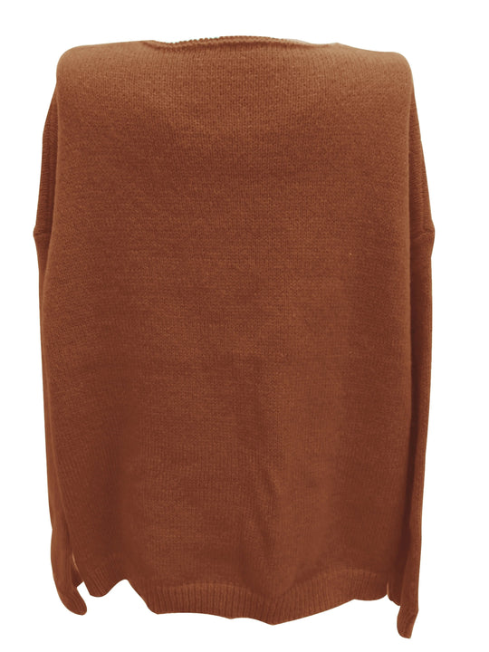 EB | Plus Size Freizeit V-Ausschnitt Pullover für Kurvenreiche Frauen
