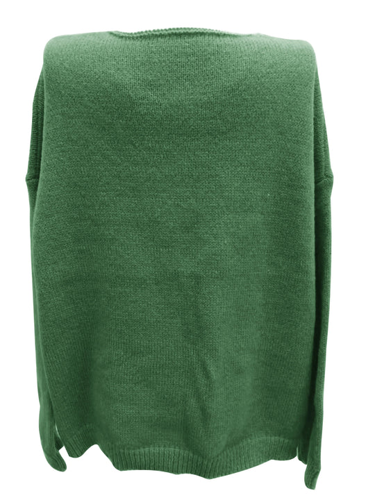 EB | Plus Size Freizeit V-Ausschnitt Pullover für Kurvenreiche Frauen