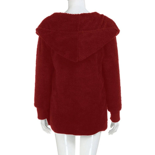 EB | Plüschsamt Plus Size Wintermantel