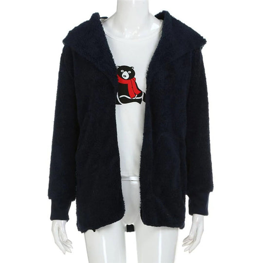 EB | Plüschsamt Plus Size Wintermantel