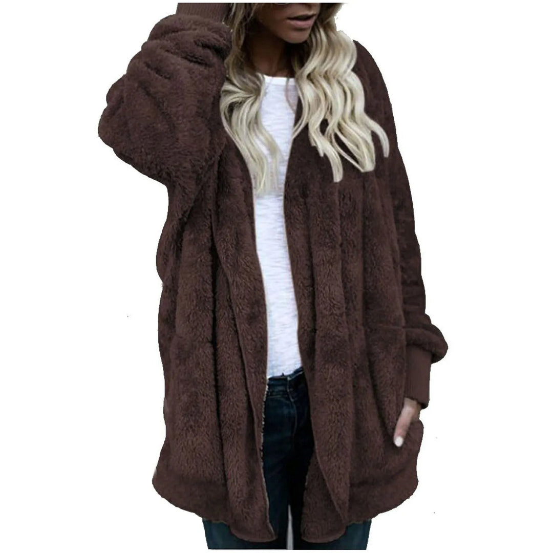EB | Plüschsamt Plus Size Wintermantel