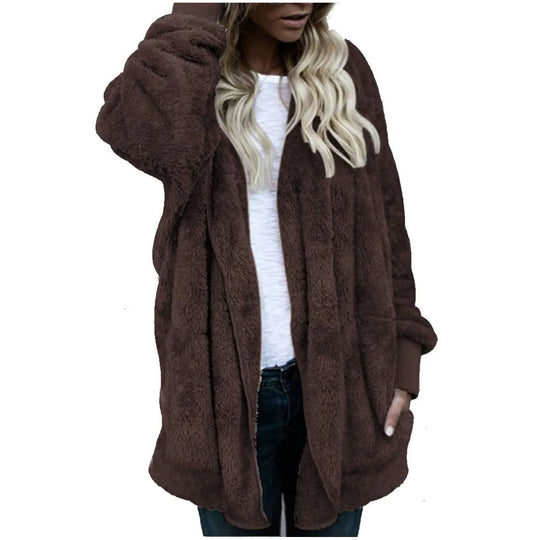 EB | Plüschsamt Plus Size Wintermantel