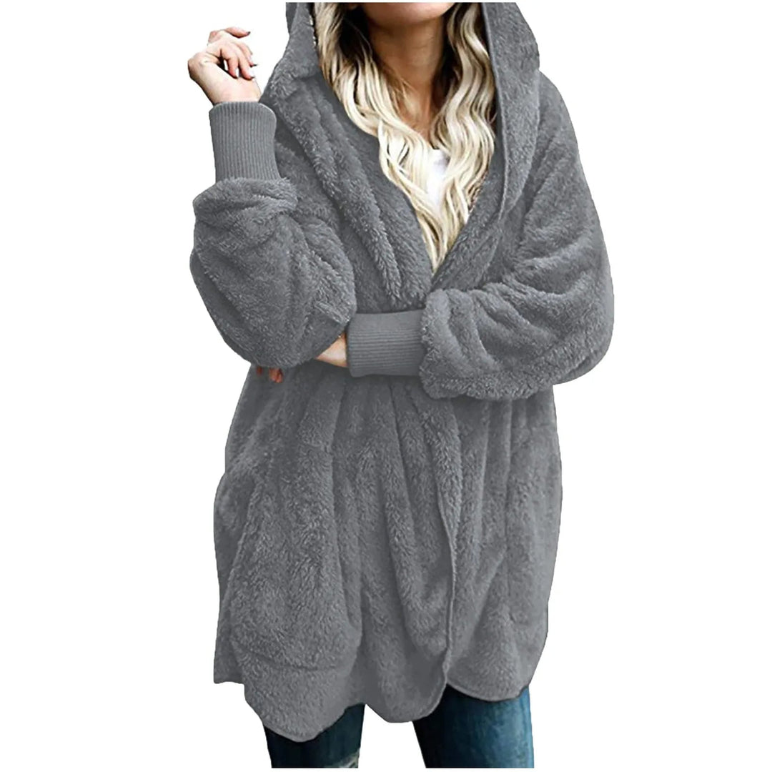 EB | Plüschsamt Plus Size Wintermantel