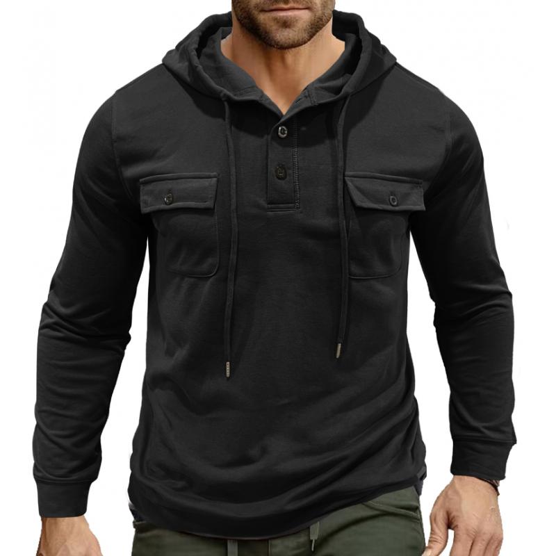 EB | Lässiger Hoodie mit Knöpfen Soft und Komfortabel Praktisches Design
