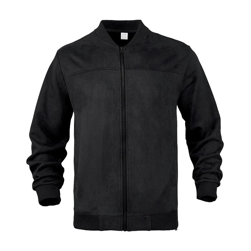 EB | Leichte Übergangsjacke für Männer im Wildleder-Look mit Stehkragen