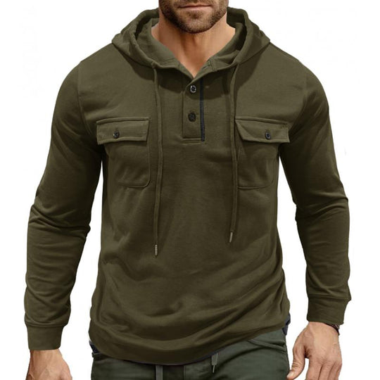EB | Lässiger Hoodie mit Knöpfen Soft und Komfortabel Praktisches Design