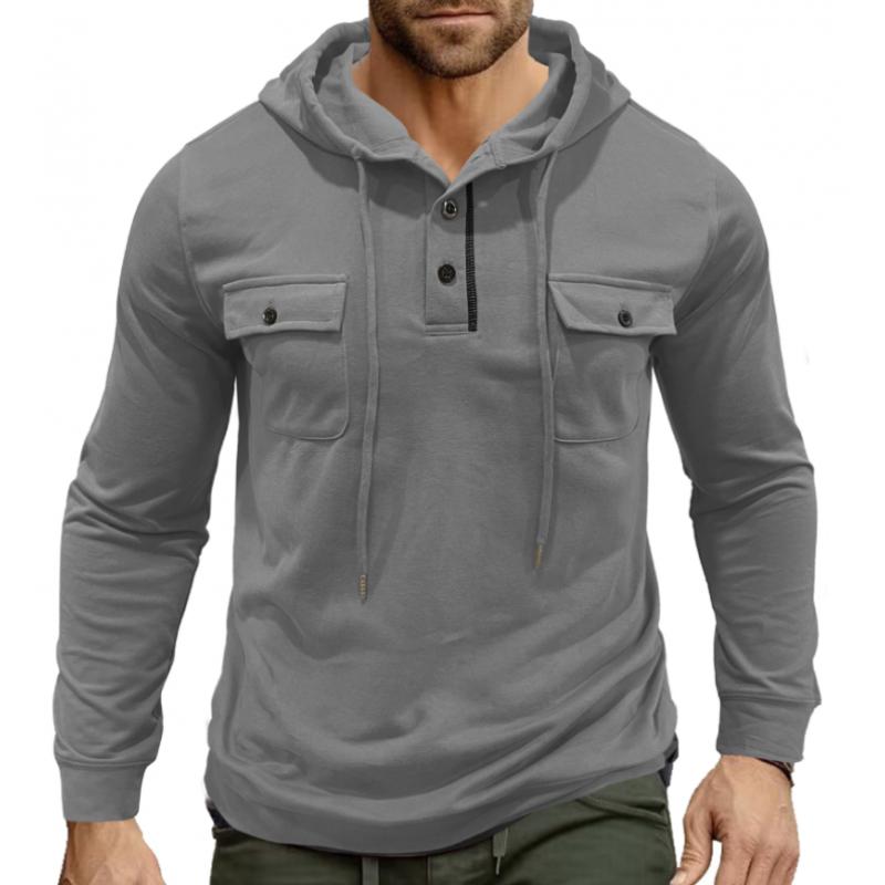 EB | Lässiger Hoodie mit Knöpfen Soft und Komfortabel Praktisches Design