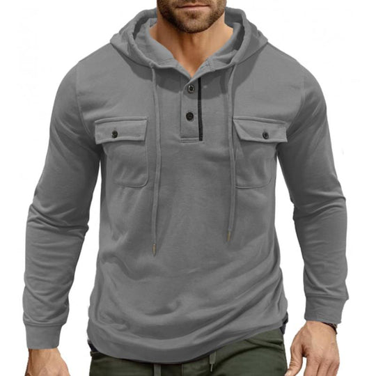 EB | Lässiger Hoodie mit Knöpfen Soft und Komfortabel Praktisches Design