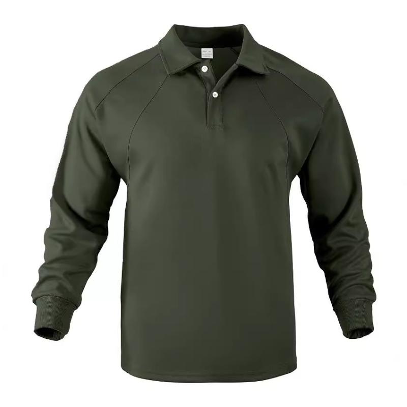 EB | Langärmliges Poloshirt Knopfverschluss Klassisch und Stilvoll