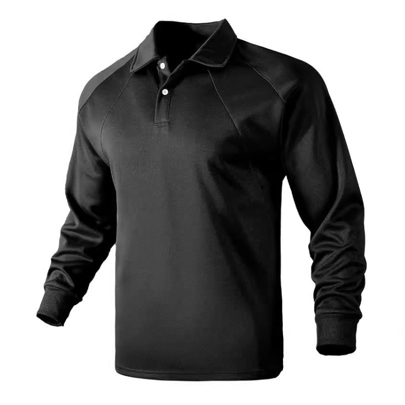 EB | Langärmliges Poloshirt Knopfverschluss Klassisch und Stilvoll