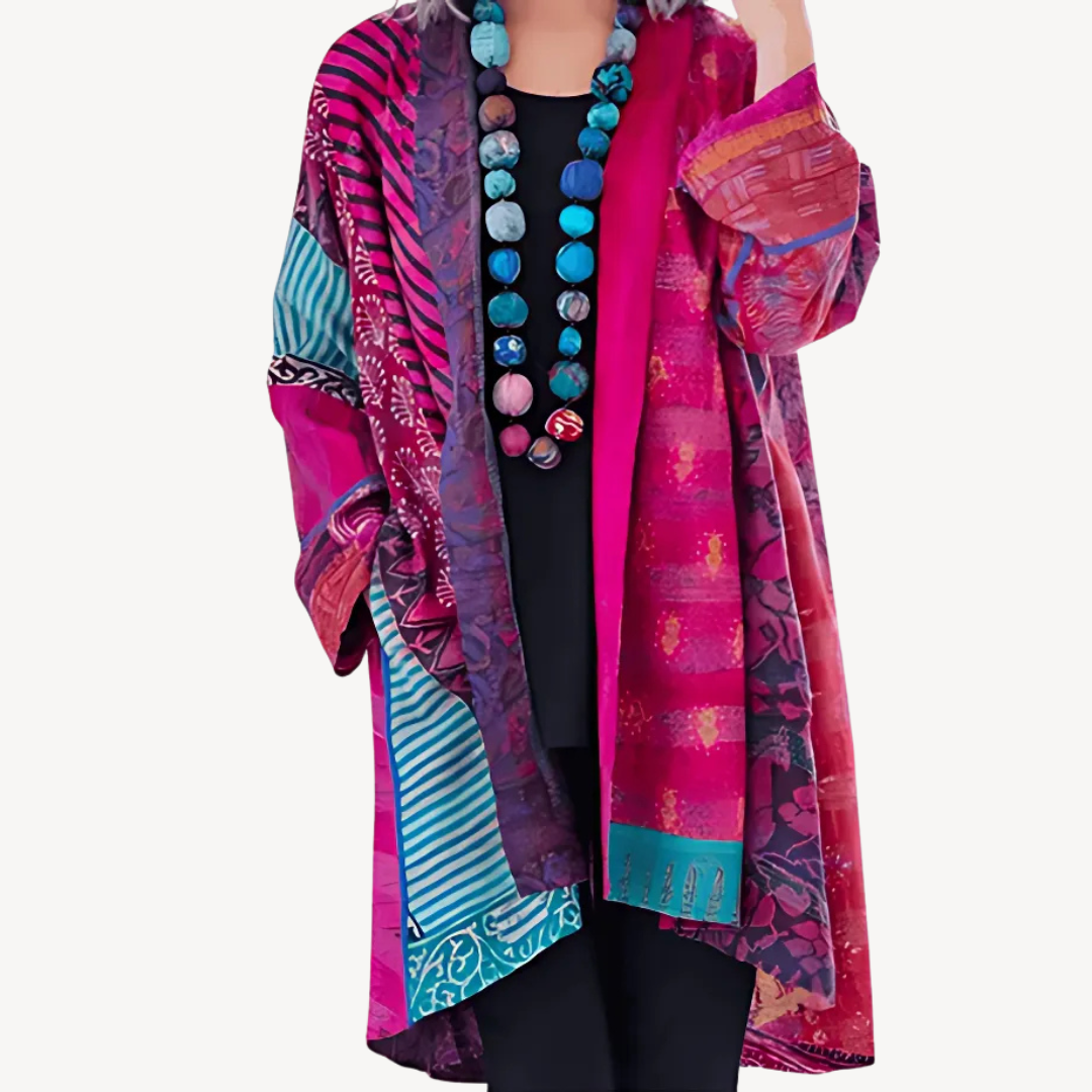EB | Gemusterter Kimono-Cardigan für Frauen