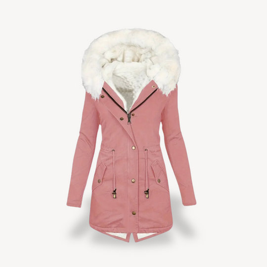 EB | Damen Kunstpelz Kapuzen Parka Jacke