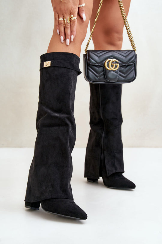 EB | Elegante Kniehoge Stiefel mit Riemchen