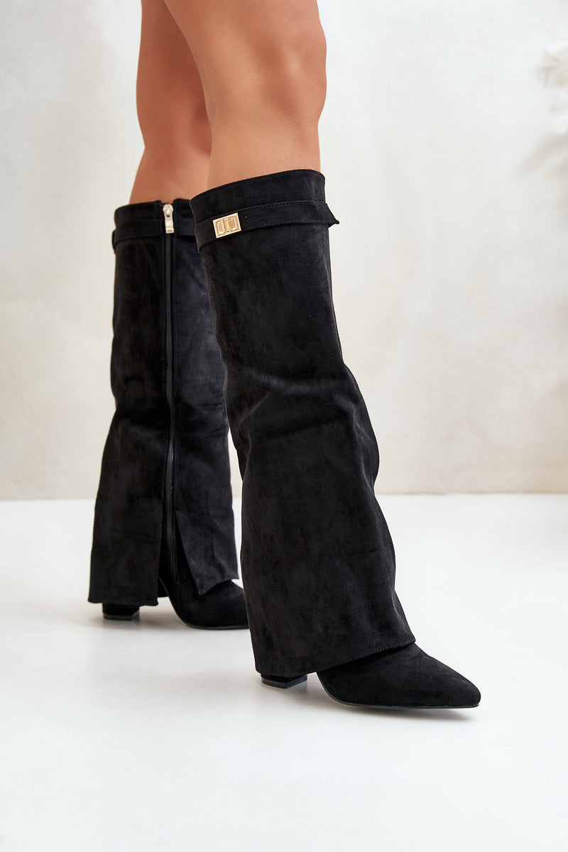 EB | Elegante Kniehoge Stiefel mit Riemchen